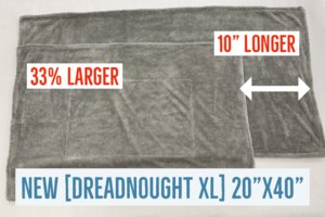 Dreadnought XL | Microfiber Car Drying Towel (20 in. x 40 in., 1100gsm) - 1 pack