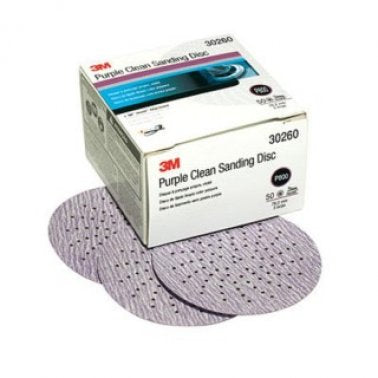 3M Purple Clean Sanding Disc P800 3" (Box of 50)