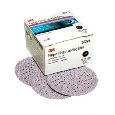 3M Purple Clean Sanding Disc P500 3" (Box of 50)
