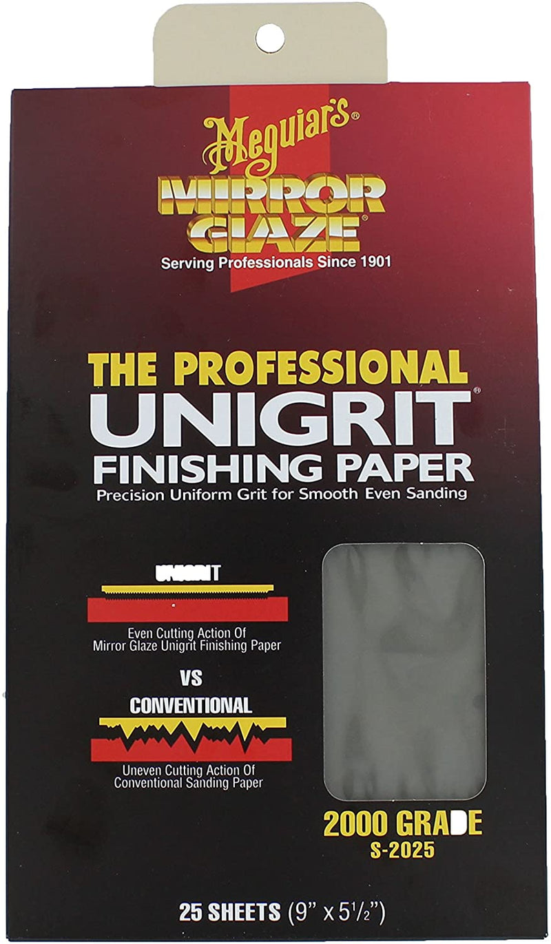 Meguiar's® Mirror Glaze® Unigrit Finishing Paper (25 Sheets)